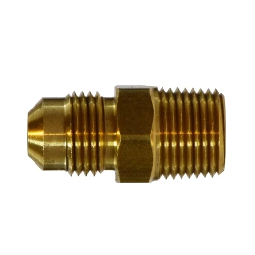 3/8" Male Flared X 1/2" Male NPTF Adapter SAE 45 Degree Ottone Fittings 10265L