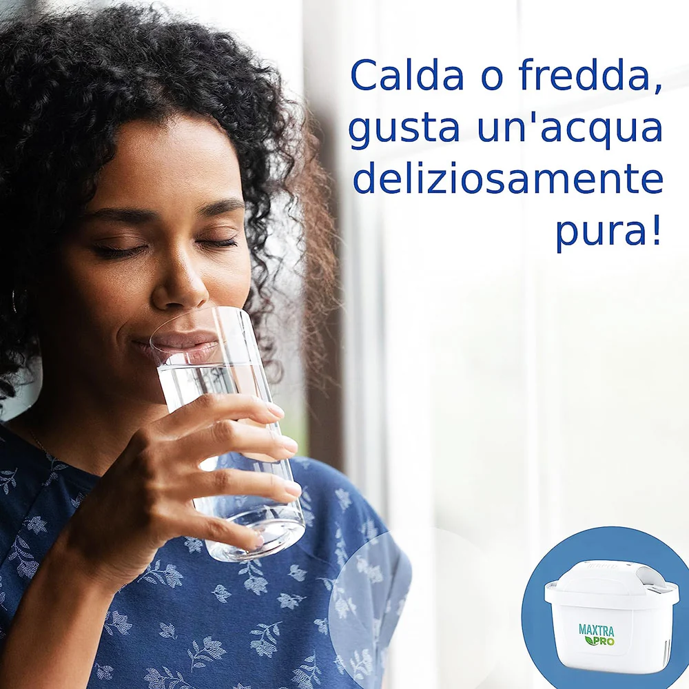 BRITA MAXTRA PRO ALL 1 Per Caraffa Filtrante Acqua, Confezione 3 Filtri Riduce Cloro, Calcare e Impurità