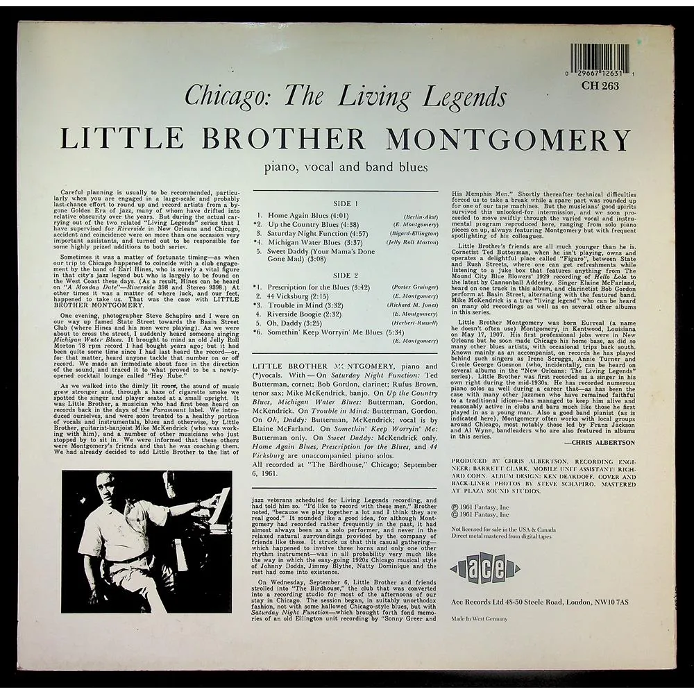 EBOND Little Brother Montgomery - Chicago: Living Legends Vinile V051138
