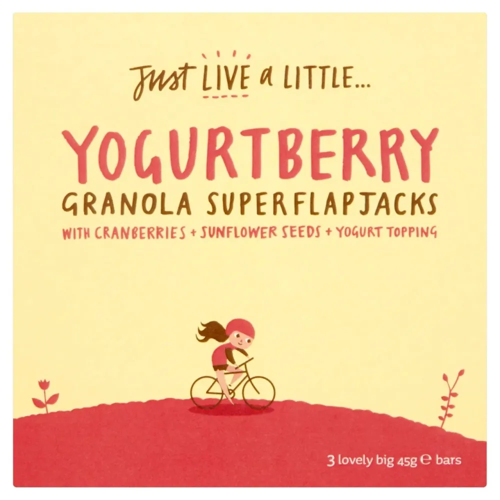 Just Live Little Yogurtberry Superflapjack Confezione multipla 3 x 45 g