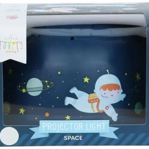 Little Lovely Company - Lampada Con Proiettore - Stelle-Spazio