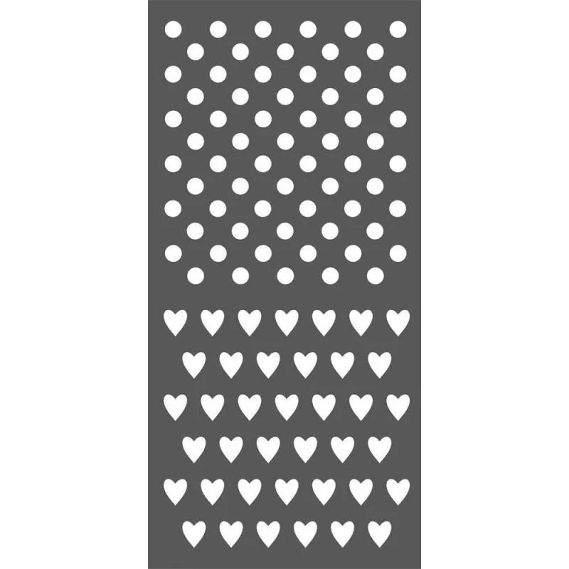 Stamperia Polka Dots & Little Hearts Schablone