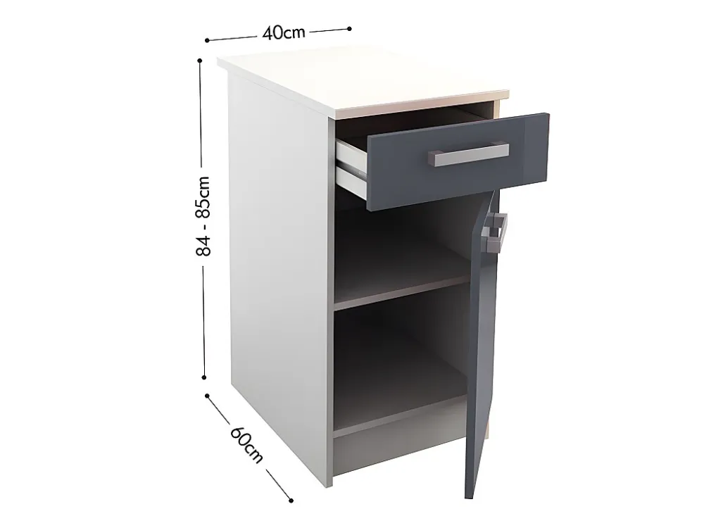 Acciaio Inossidabile Cucina completa ad angolo 11 elementi portaoggetti 416 cm Grigio e Bianco TRATTORIA