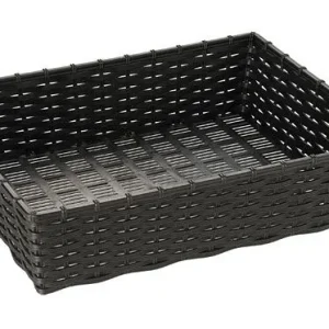 Cestino APS -WICKER-LOOK- 395 x 295 cm altezza: 10 cm polipropilene nero 40212