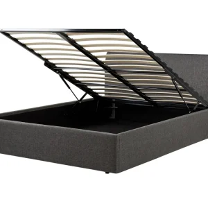 Fabric EU Doppio Size Ottoman Bed Grey ORBEY