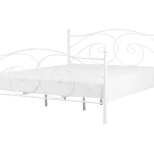 Metal EU Double Size Bed White DINARD