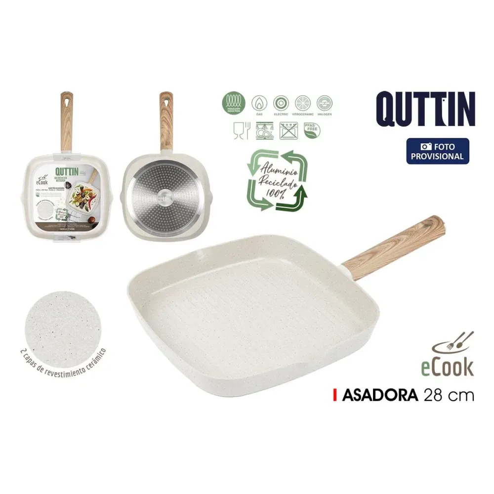 Padella griglia Quttin ECOOK Bianco (6 Unità)