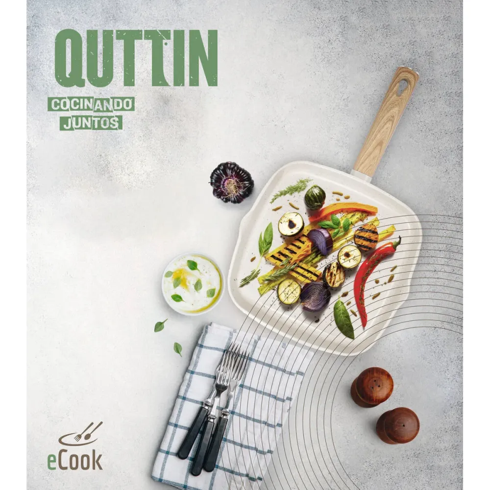 Padella griglia Quttin ECOOK Bianco (6 Unità)