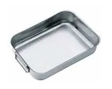 Teglia rettangolare hotel inox con maniglie saldate 35x26 cm Omra
