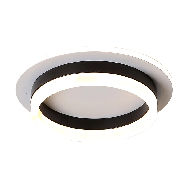 Plafoniera da incasso soffitto per corridoio microscopico, metallo, minimalista, LED, con diffusore acrilico