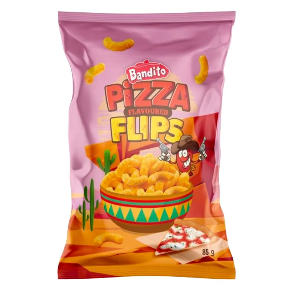 Bandito Pizza Flips, puffs al gusto di pizza da 85g