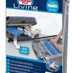 DOMOPAK - SET 2 SACCHI SOTTOVUOTO VIAGGIO ROLL 50X70CM