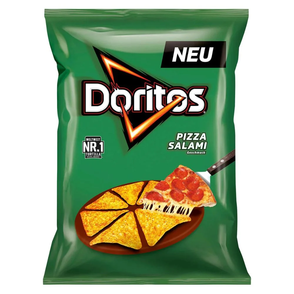 Doritos Pizza Salami, nachos al gusto di pizza al salame da 110g