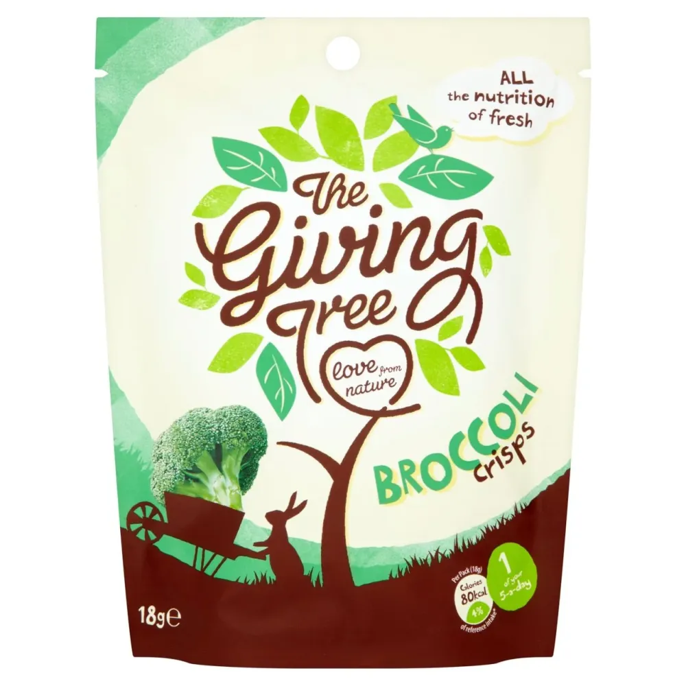 Giving Tree Patatine di broccoli fritti sottovuoto 18g