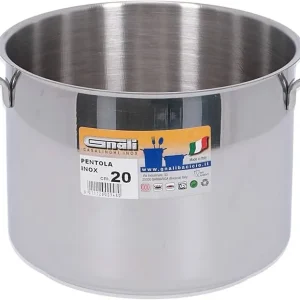 Gnali Casalinghi Realterm Pentola Acciaio Inox 20cm | 2 Manici | Nickel Free | Per Tutti i Piani Cottura (Induzione Inclus...
