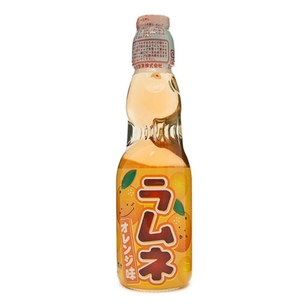 Hata Ramune Orange Soda, bevanda gassata al gusto di arancia da 200ml