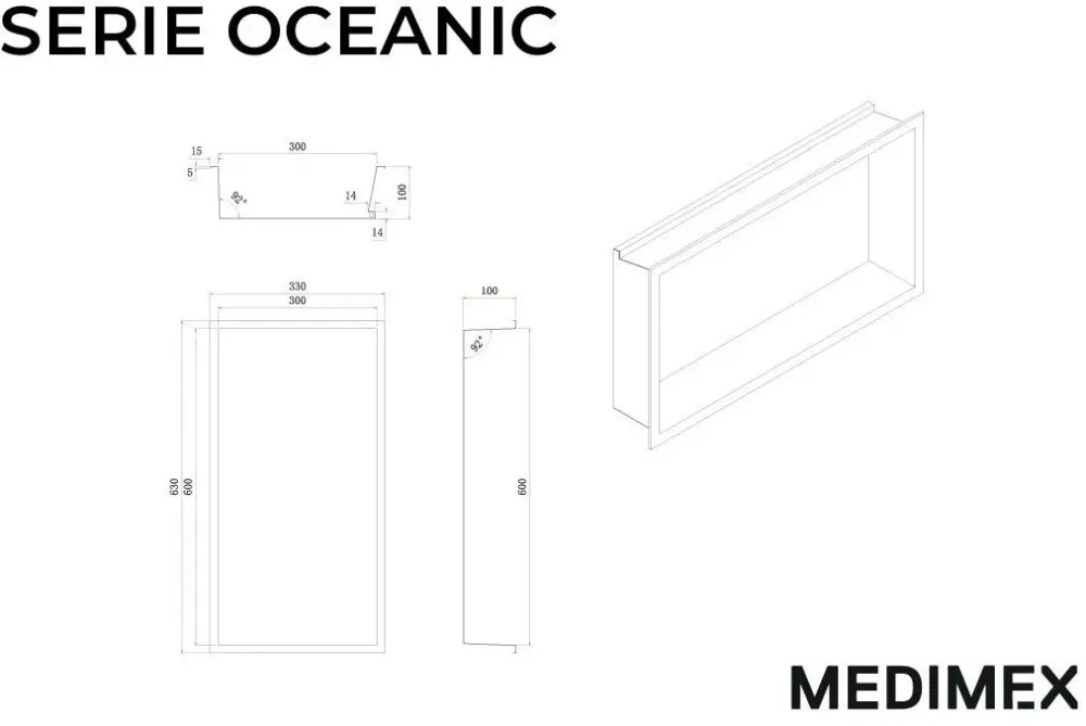 Imex - Nicchia Oceanic con LED nichel spazzolato
