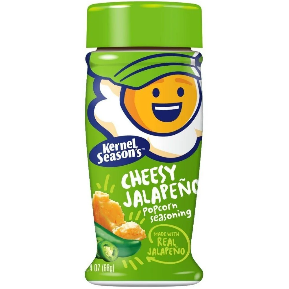 Kernel Season's Cheesy Jalapeño, aroma per pop corn al formaggio e peperoncino jalapeño da 80g