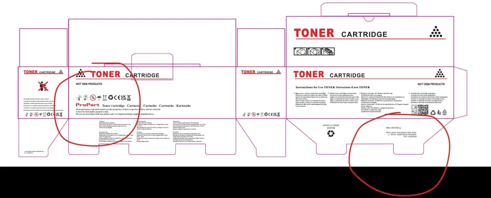 Neutral packaging - Universal box TN3600TN3600XL TN3610