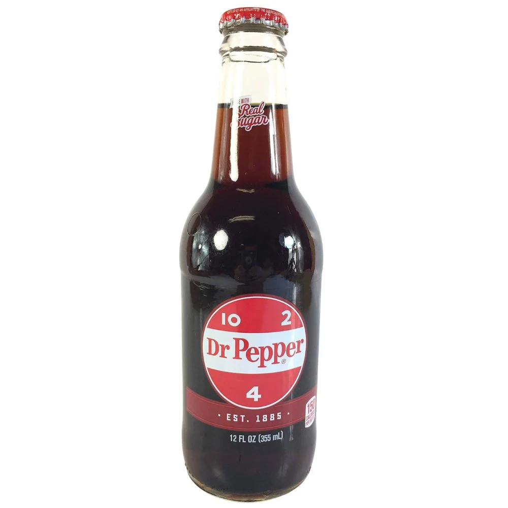 Dr Pepper Real Sugar Soda, bevanda fruttata al caramello da 355ml