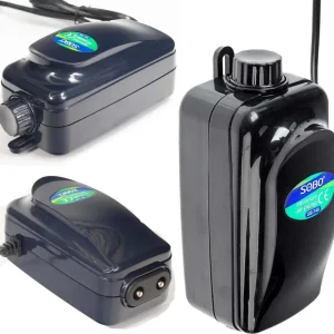 Pompa Aria Areatore Aeratore Per Acquario 2 Vie Con Regolatore 2 X 3.5l/min 8w