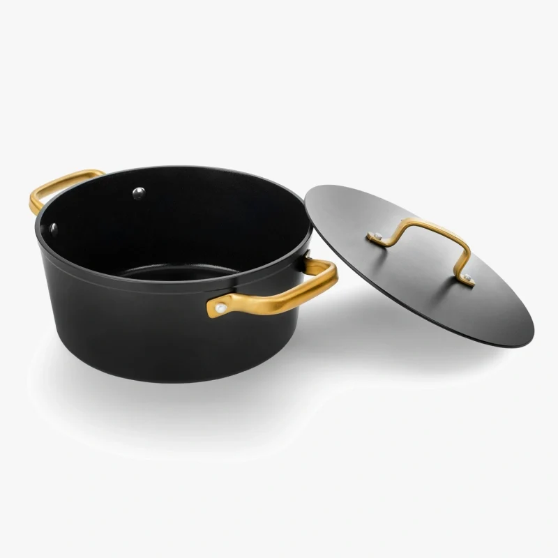 Kit per Pasticcere CASSERUOLA ANTIADERENTE CERAMICA SERIE SAMOA ICONIC NERA 24 CM