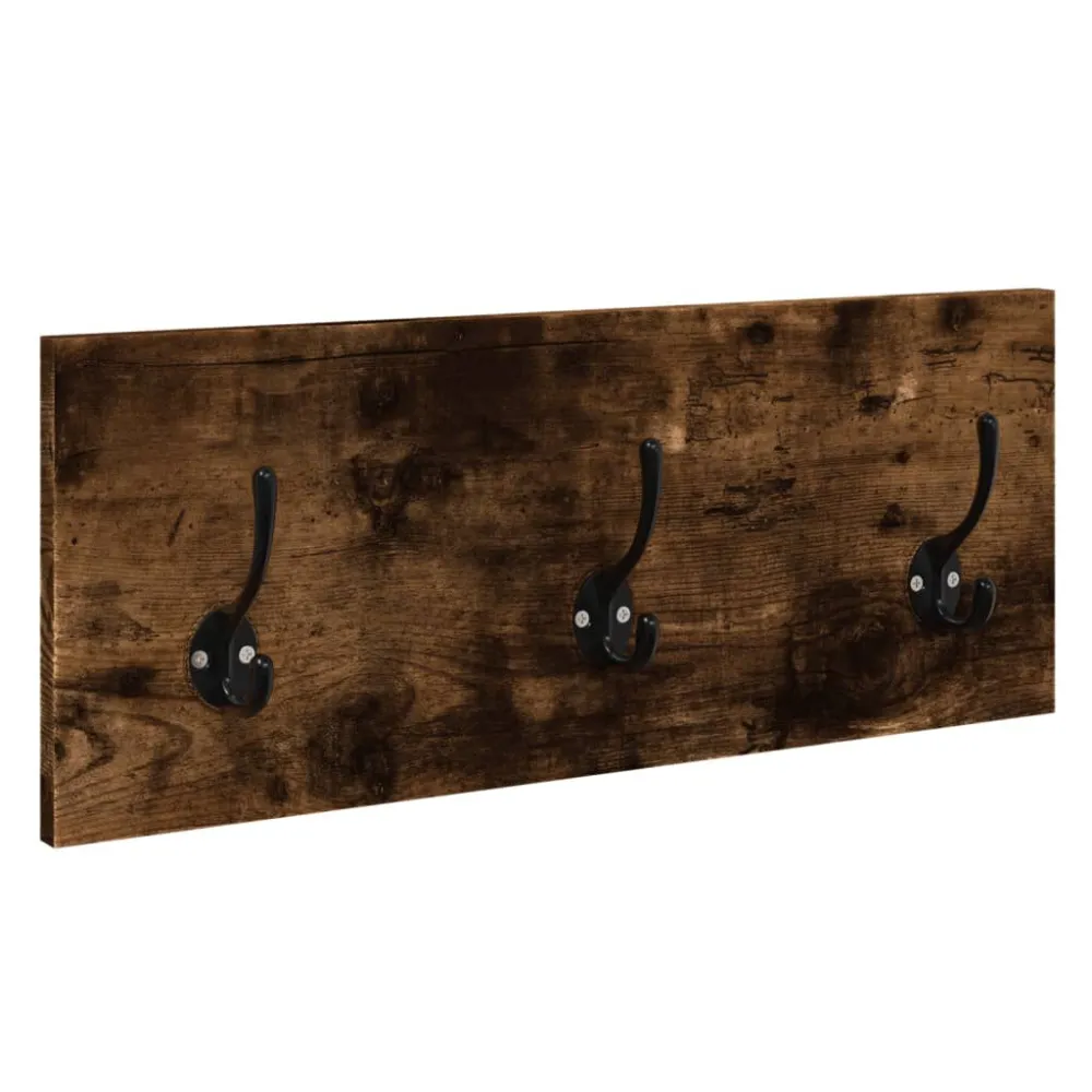 Set di Mobili da Ingresso 4 pz Rovere Fumo Legno Multistrato