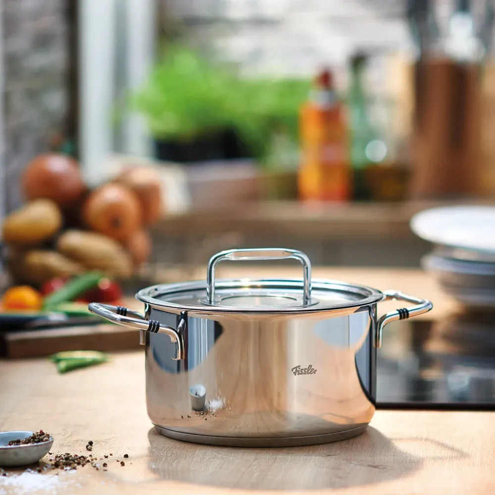 Pentola Bonn Fissler acciaio inox con coperchio
