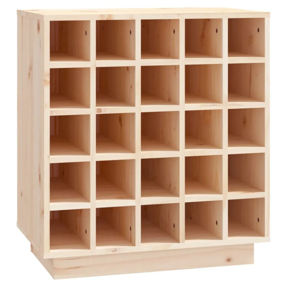 Portabottiglie 55,5x34x61 cm Legno Massello di Pino Set da 6 Contenitori