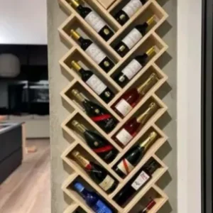 Cantinetta Portabottiglie da Parete Legno Massiccio – Porta Vino da Muro