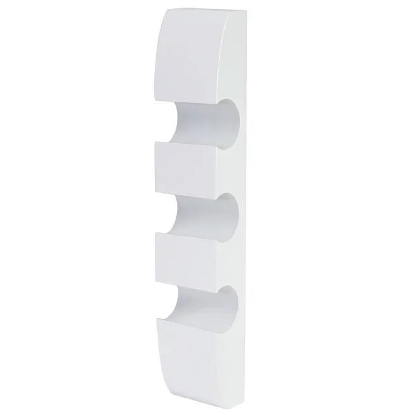 Mendler portabottiglie Colmar portabottiglie da parete portabottiglie legno per 3 bottiglie 54x13x9cm bianco 46323