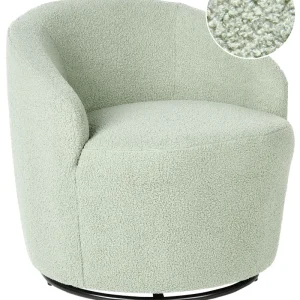 Armchair DAVIK Boucle Light Green