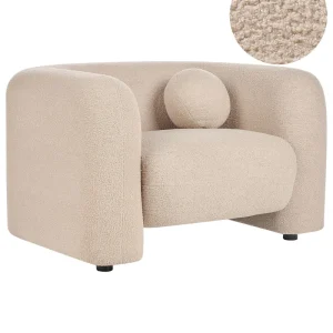 Poltrona LEIREN Bouclé Crema