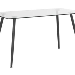 Tavolo da pranzo vetro trasparente e nero 140 x 80 cm MIDLAND