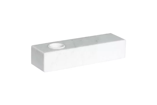 Candeliere marmo bianco mattone Hübsch - 15cm