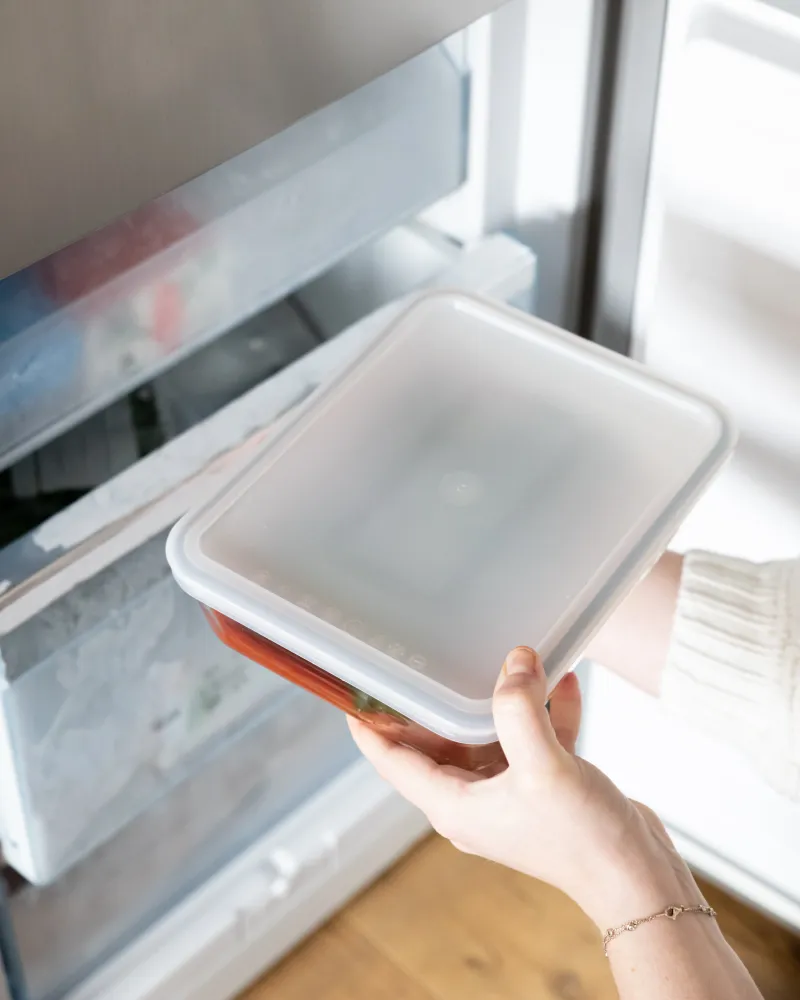 Cook & Freeze - Teglia rettangolare vetro con eccezionale coperchio per congelamento