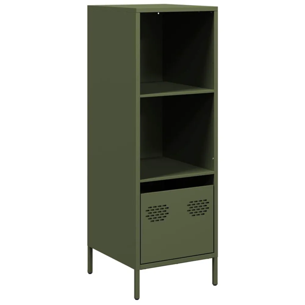 Credenza Verde Oliva 35x39x103,5 cm Acciaio