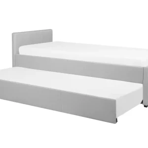 Fabric EU Singolo Trundle Bed Light Grey MARMANDE