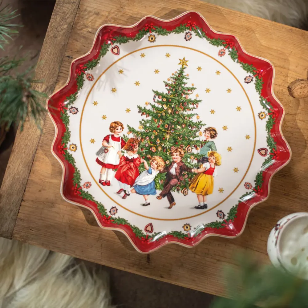Imponente piatto natalizio porcellana da portata Toy's Fantasy Villeroy & Boch