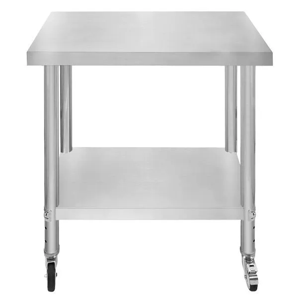 KuKoo Gastro tavolo da lavoro acciaio inossidabile tavolo da preparazione tavolo da cucina mobile 76 cm x 45 cm 211614