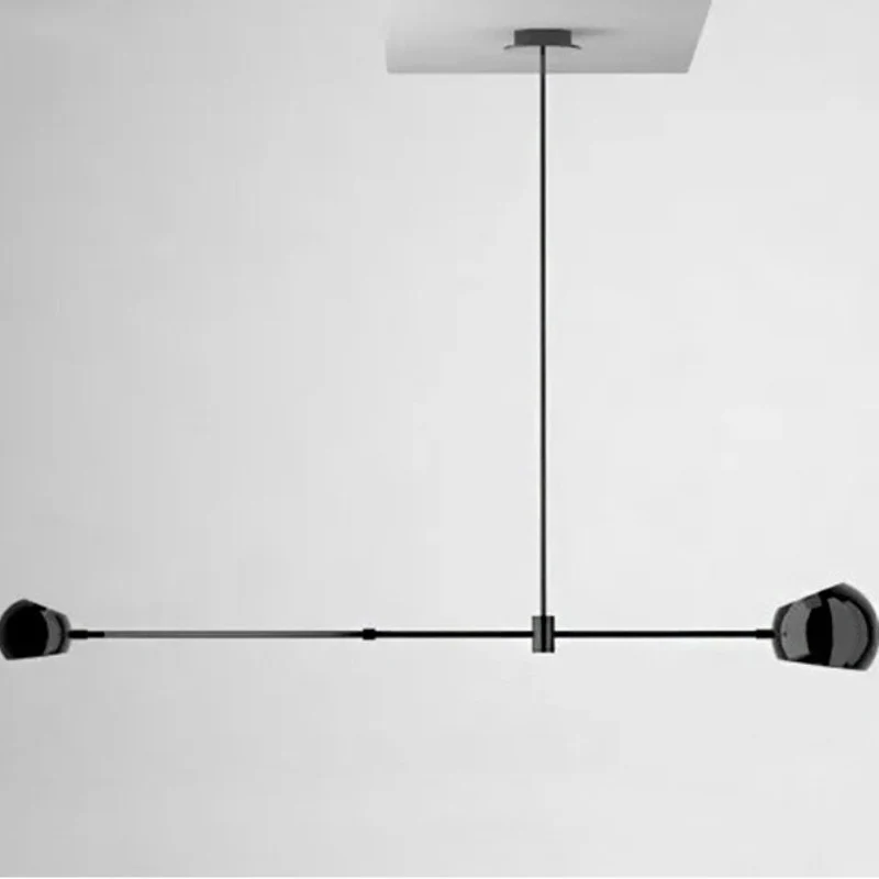 Lampadario modernista cupola Illuminazione per sala da pranzo metallo Lampada da soffitto sospensione nero