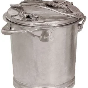 Pattumiera del sistema Renner 25 L con staffa di bloccaggio Ø (superiore) 387 mm Ø (inferiore) 305 mm zincato torrido svuo...