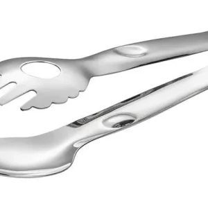 Pinza per insalata APS -TIDLOS- lunghezza totale: 22 cm acciaio inossidabile lucidato specchio con fessura su un lato dime...