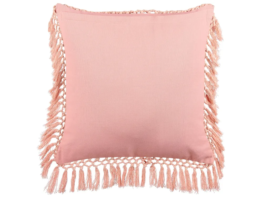 Set di 2 cuscini velluto foglia di tè e rosa 45 x 45 cm PARROTIA