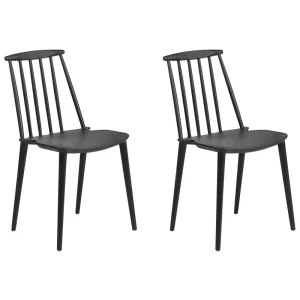 Set 2 Dining Chairs Nero notte VENTNOR