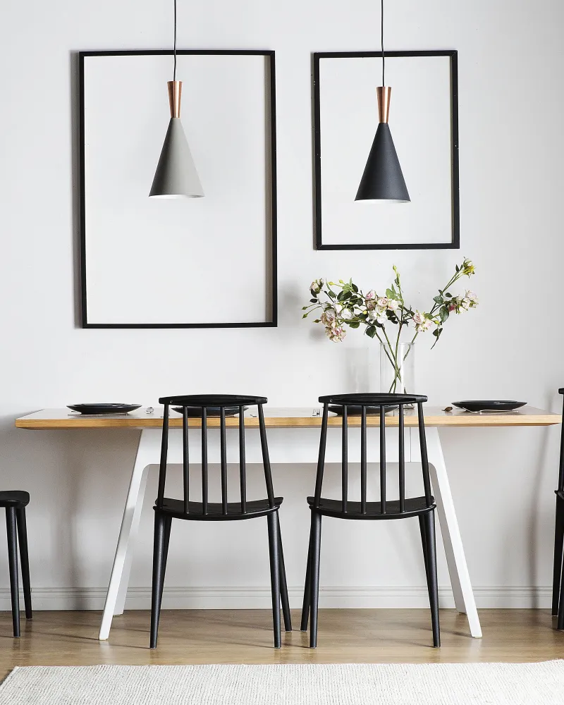 Set 2 Dining Chairs Nero notte VENTNOR