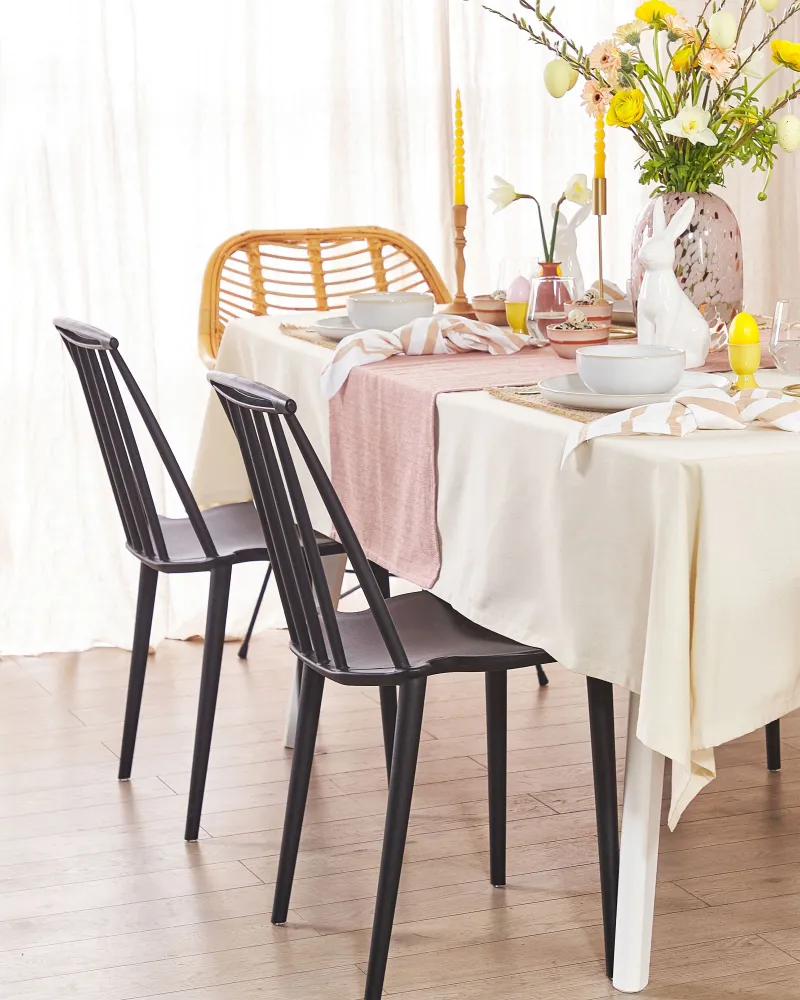 Set 2 Dining Chairs Nero notte VENTNOR