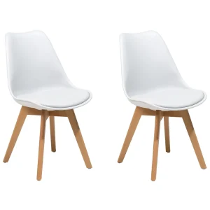 Set 2 Dining Chairs White DAKOTA II