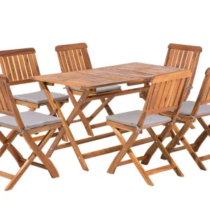 Set da giardino tavolo 6 sedie legno di acacia CENTO