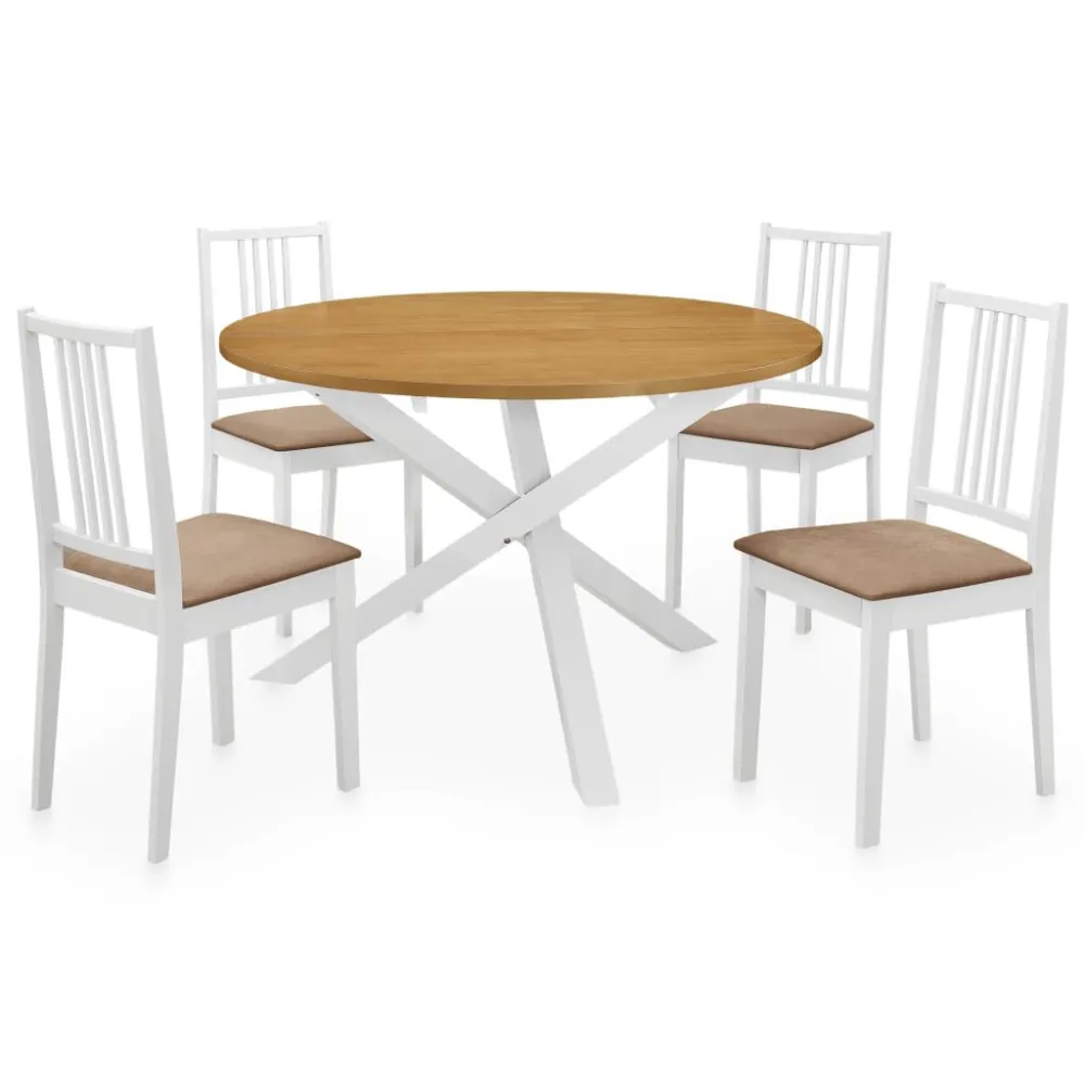 Set per Sala da Pranzo 5 pz MDF Bianco